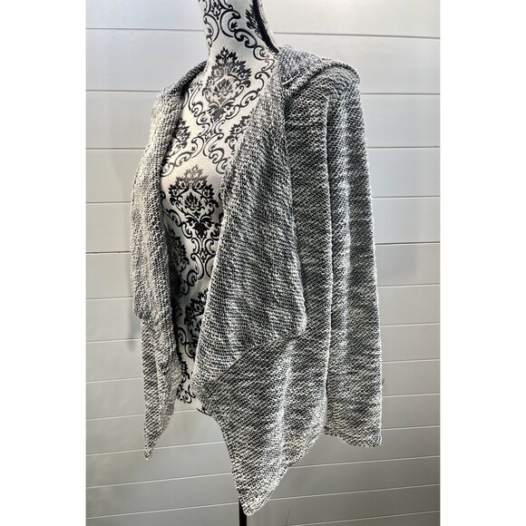 Sweet Romeo Small Textured Knit Long Sleeve Open Front Waterfall Cardigan Comfy - Picture 3 of 11